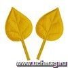 Лист березы (мягконабивной): 2 штуки, цвет желтый Лист березы (мягконабивной): 2 штуки, цвет желтый